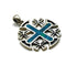 Sterling Silver with Stone of Israel Jerusalem Cross Pendant